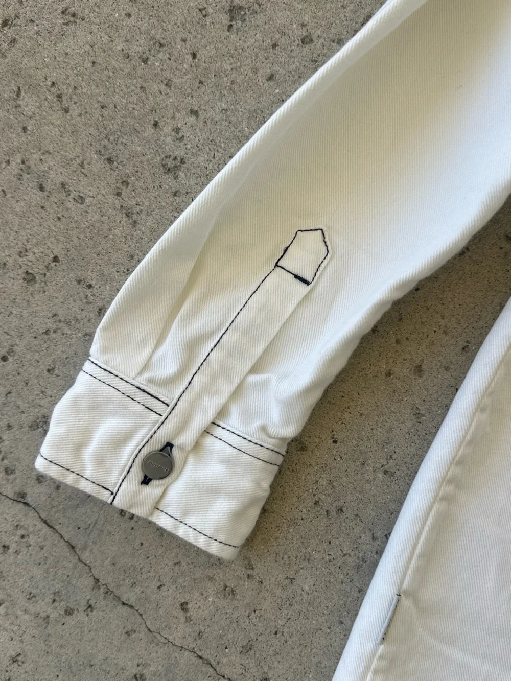 Carhartt WIP White Button-Front Long Sleeve SHACKET - Picture 5 of 8